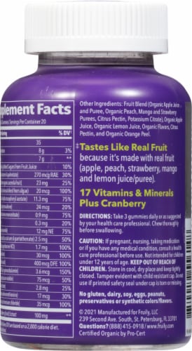 Fruily Women's Multivitamin Perspective: back