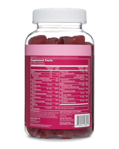 Vital Proteins Women's Raspberry Multi Gummies Perspective: back