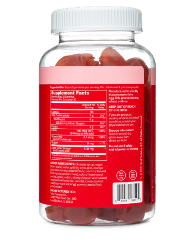 Vital Proteins® Apple Cider Vinegar Gummies Perspective: back
