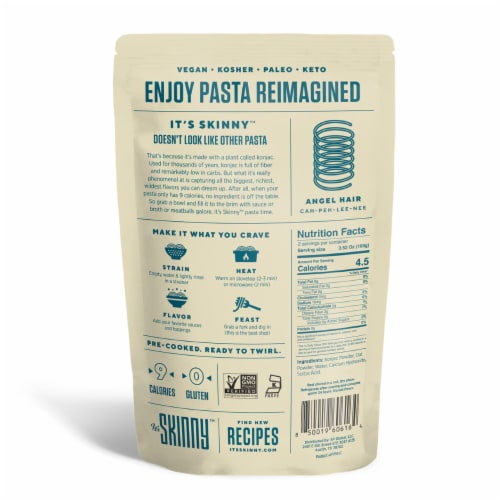 It's Skinny Gluten Free Angel Hair Pasta Perspective: back