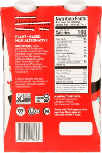 NotMilk™ Whole Plant-Based Milk Perspective: back