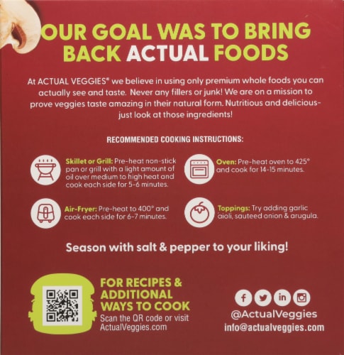 Actual Veggies® Mushroom Quinoa Veggie Burgers Perspective: back