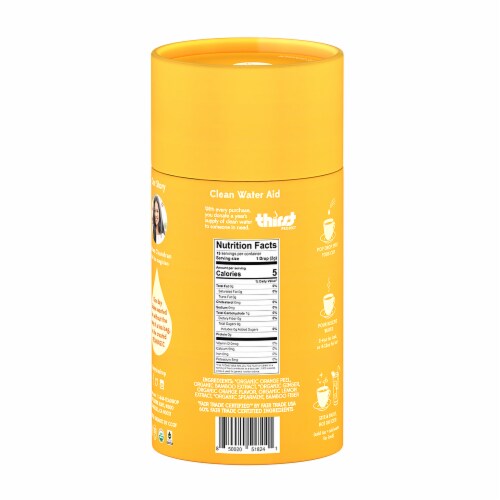 Tea Drops® Organic Unsweetened Caffeine Free Citrus Ginger Tea Perspective: back
