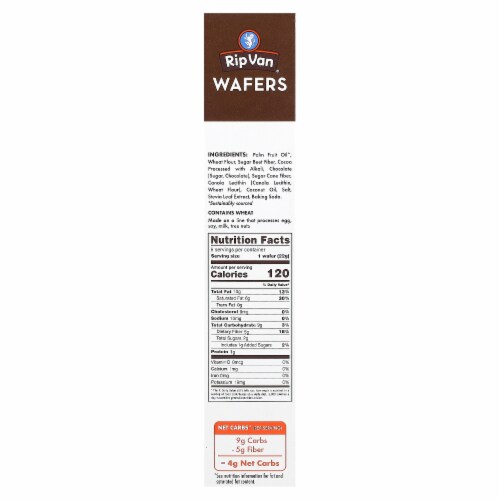 Rip Van Wafels Wafers Dark Chocolate 6 Pack - 0.78 oz (22 g) Each Perspective: back