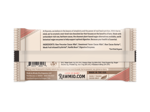 Rawmio Essentials Dark Chocolate Bars Perspective: back