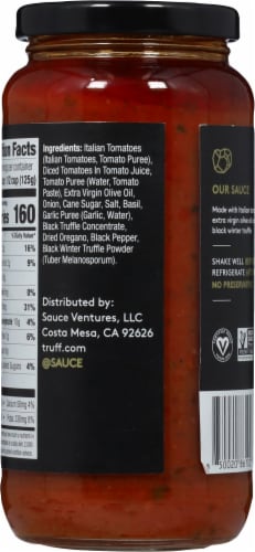 Truff Black Truffle Infused Marinara Pasta Sauce Perspective: back