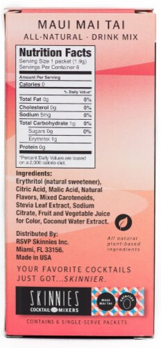 RSVP Skinnies™ Maui Mai Tai Cocktail Mixers (4 Pack) Perspective: back