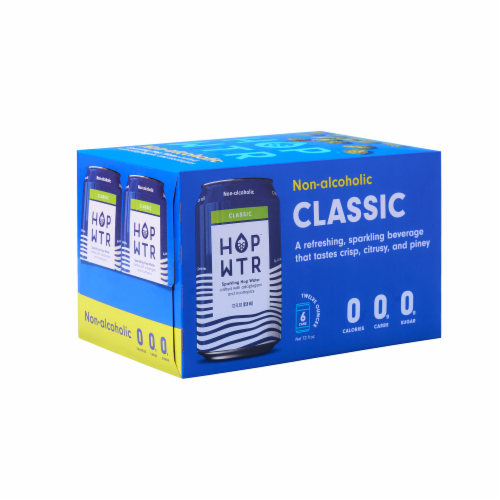 HOP WTR Classic Non-Alcoholic Sparkling Hop Water Perspective: back