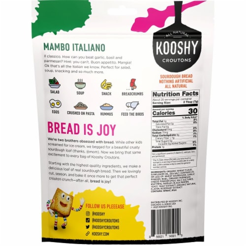 Kooshy Croutons Mambo Italiano Croutons Perspective: back