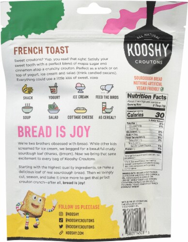 Kooshy Croutons French Toast Croutons Perspective: back