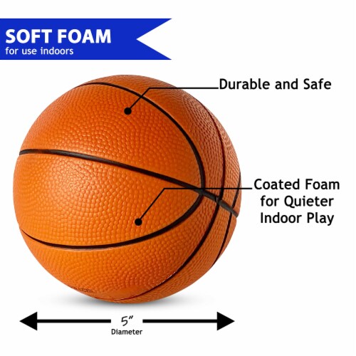 Botabee 2 Pack 5  Foam Mini Basketball for Mini Basketball Hoop Sets Perspective: back