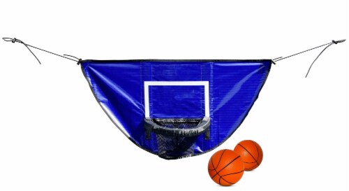 Botabee Trampoline Basketball Hoop & Mini B-balls, Waterproof & Safe Dunking. Perspective: back