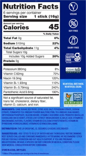 Liquid I.V.® Hydration Multiplier®+Gut Health Tart Green Apple Powdered Probiotic Kombucha Drink Mix Perspective: back