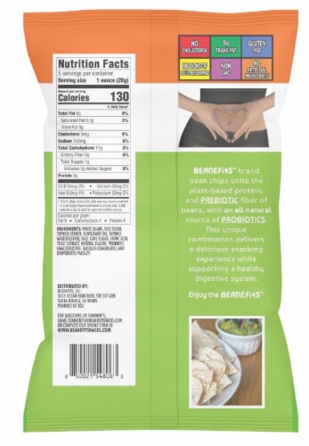 Beanefits™ Plus Probiotics Hint of Lime White Bean Chips Perspective: back