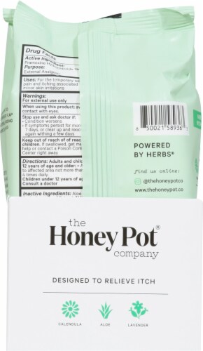 The Honey Pot® Anti-Itch Soothing Wipes Perspective: back
