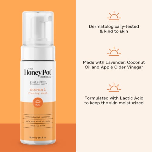 The Honey Pot Feminine Intimate Foaming Wash for Normal Skin Plant Derived & Hypoallergenic  Perspective: back
