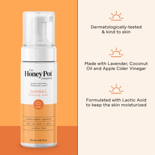 The Honey Pot Feminine Intimate Foaming Wash for Normal Skin Plant Derived & Hypoallergenic  Perspective: back