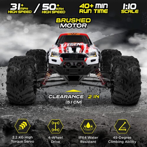 LAEGENDARY Legend 1 10 Scale RC Remote Control Car Up to 31 MPH Red Orange 1 Piece Harris Teeter