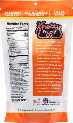 Knotty Pretzels® Hot Wings Flavored Pretzels Perspective: back