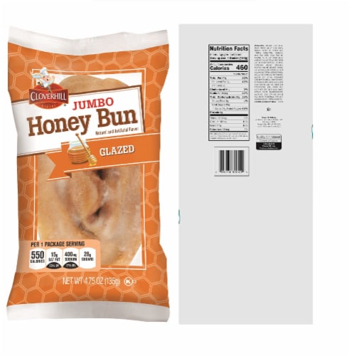 Tribeca Curations | Jumbo Chocolate Iced Honey Bun & Jumbo Glazed Honey Bun Combo | 12 Pack Perspective: back