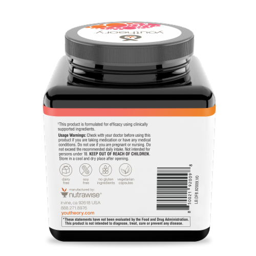 Youtheory® Daily Fat Burner Vegetarian Capsules Perspective: back