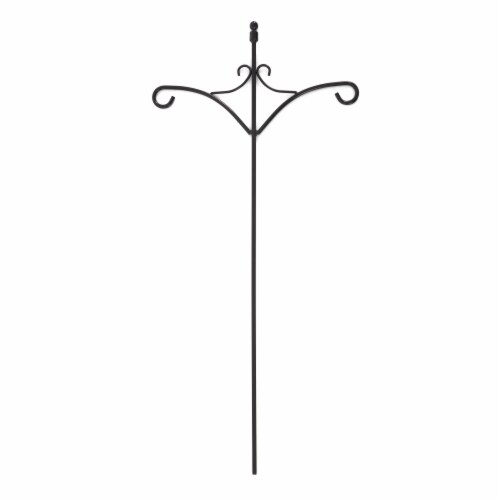 Ashman Adjustable Steel Ground Shepard's Hook 91 Inch 2 Sided, Black, 1 Pack Perspective: back