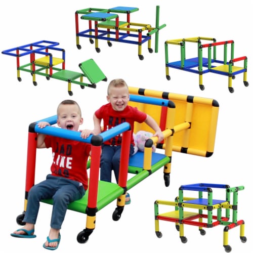 Funphix Wheelies Buildable Play Structure Set with Wheels Perspective: back