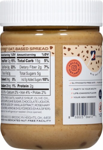Oat Haus Cookie Dough Granola Butter Perspective: back