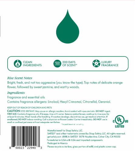 Safely™ Universal Plug-In Rise Scented Refills Perspective: back