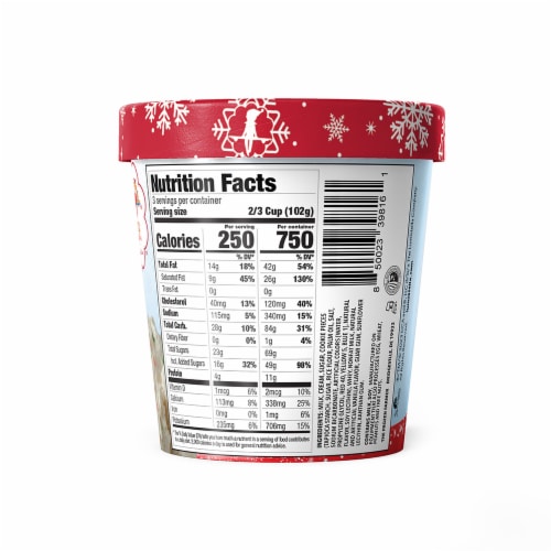 The Frozen Farmer® Elf On The Shelf® Santa's Cookies Vanilla Ice Cream Perspective: back