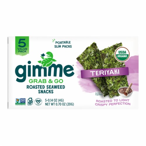 Gimme® Grab & Go Teriyaki Roasted Seawood Snacks Perspective: back