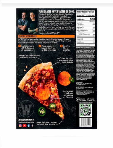 Wicked Kitchen™ Medium Spicy Non GMO Plant Based The Wicked Meaty Pizza Perspective: back