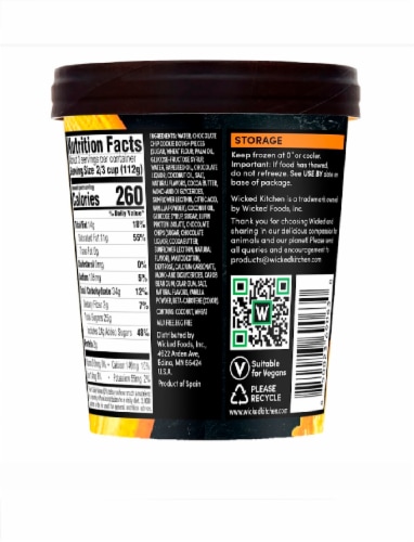 Wicked Kitchen™ Plant Based Cookie Dough Ice Dream Perspective: back