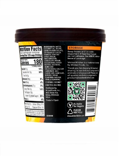 Wicked Kitchen Plant Based Chocolate Ice Dream Perspective: back