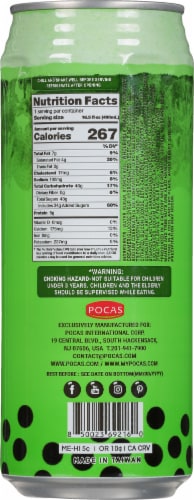 Wabisan Asian Foods Pocas Honeydew with Tapioca Pearls Bubble Tea Perspective: back