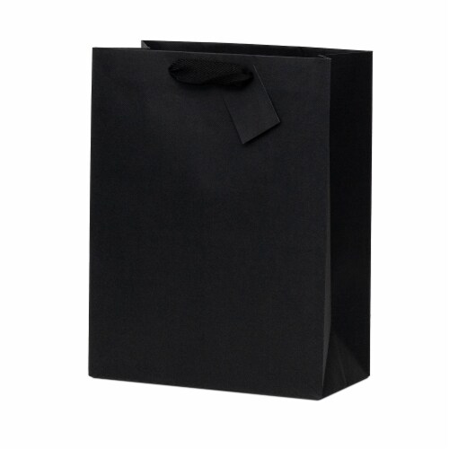 Plastic Bags with Handles - Frosted Black, 10x5x13 / Black / 50 pcs.