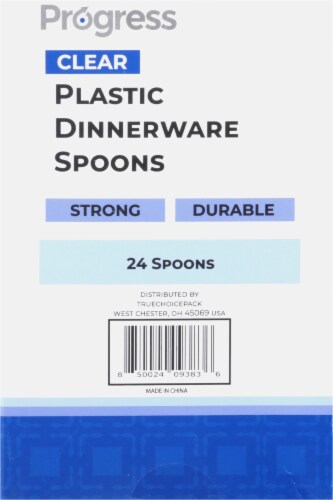 Progress Plastic Dinnerware Spoons- Clear Perspective: back
