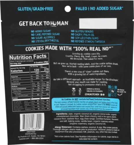 Get Back to Human Chocolate Chip Grain-Free Cookies Perspective: back