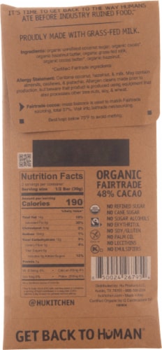 Hu® Hazelnut Butter Crunch Milk Chocolate Candy Bar Perspective: back