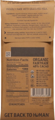 Hu® Cashew Butter Milk Chocolate Candy Bar Perspective: back