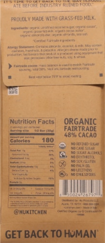 Hu® Almond Butter Crunch Milk Chocolate Bar Perspective: back