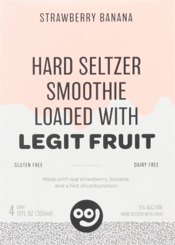 Smooj Strawberry Banana Hard Hard Seltzer Perspective: back