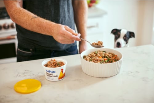 PetPlate Human-Grade Chicken Entrée Fresh Dog Food For All Life Stages Perspective: back