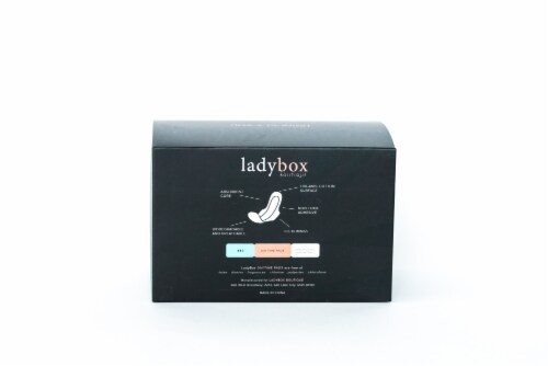Ladybox Boutique Organic Overnight Menstrual Pads-12CT Perspective: back