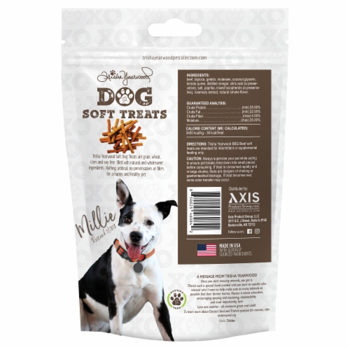 Trisha Yearwood BBQ Beef Natural Soft Dog Treats Perspective: back