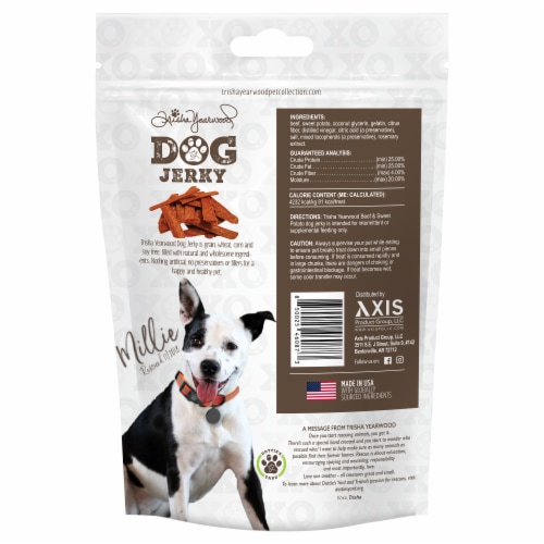 Trisha Yearwood Beef & Sweet Potato All Natural Dog Jerky Perspective: back