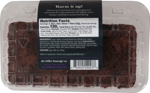 Killer Brownie® Chocolatier Brownie Bites Perspective: back