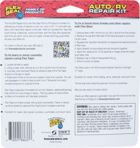 Flex Seal Auto Repair Kit Perspective: back