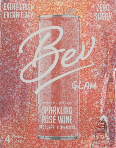 Bev Glam Rose California Sparkling Wine Perspective: back