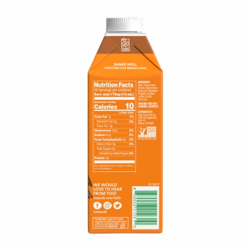 nutpods® Unsweetened Non Dairy Pumpkin Spice made with Almonds and Coconuts Coffee Creamer Perspective: back